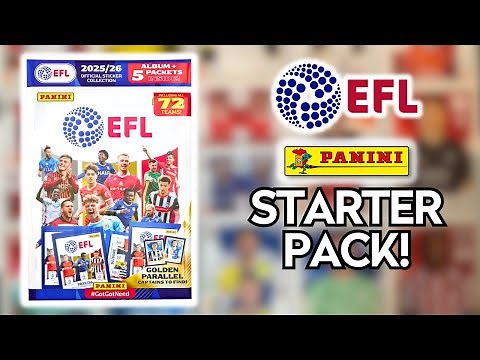NEW EFL STICKERS STARTER PACK OPENING! | PANINI EFL OFFICIAL STICKER COLLECTION 2025/26