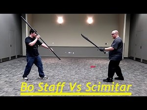 Bo Staff vs Scimitar (Double Enclosed Sword Fight)