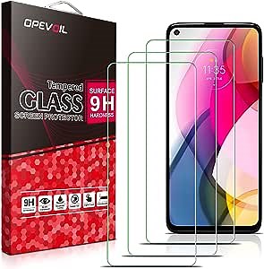 [3 Pack] Designed For Moto G Stylus 2021、G9 Plus Tempered Glass Screen Protector, 9H Hardness, Anti Scratch, Bubble Free, Case Friendly, Easy to Install