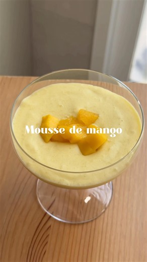 🥭 Mousse de mango cremosa | Receta fácil de postre con pocos ingredientes