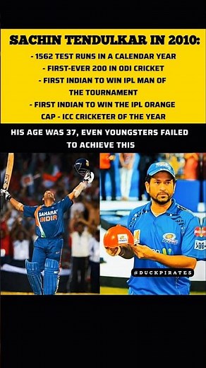 37 Years Old… And Sachin Tendulkar Did THIS in 2010 🤯