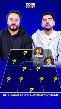 NOTRE XI de Ligue 1 avec 1 JOUEUR par CLUB ! 1️⃣⚽️🇫🇷🫡#football #ligue1 #psg #om