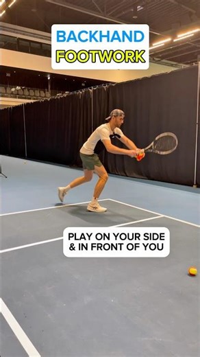 How to Hit a Two-Handed Backhand in Tennis (Beginner Steps Footwork) #tennis #tennisbackhand