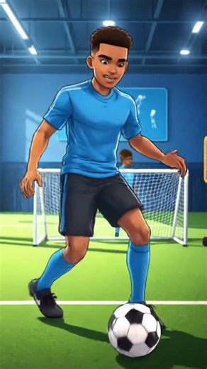 #Animated #football #player #training #skills, dribbling drills, shooting practice
