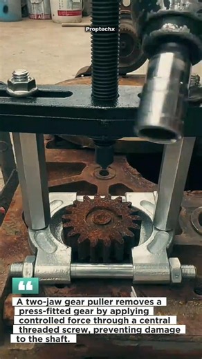 Gear Puller Removes Rusted Gear Fast! #Mechanic #GearPuller #ToolTech