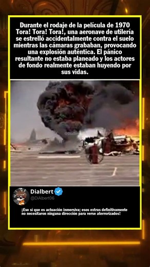 Durante el rodaje de la película de 1970 Tora! Tora! Tora!, una aeronave de util...