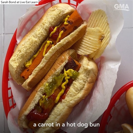 1M views · 8.6K reactions | Sarah Bond at Live Eat Learn is sharing a vegetarian recipe that makes carrots taste like real hot dogs!  https://gma.abc/3TogLo1 | Good Morning America | Facebook