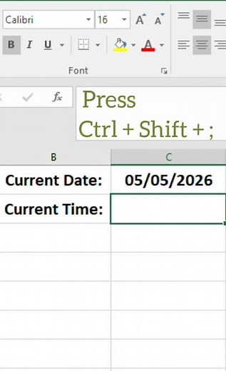 How to Insert Current Date and Time in Excel (Fast & Easy)!! #exceltutorials #excelshortcuts #excel