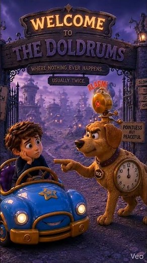 The Phantom Tollbooth: Milo meets Tock in Doldrums. #cute #cartoon
