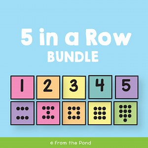 5 in a Row Number Games | Counting & Dot Pattern Bundle