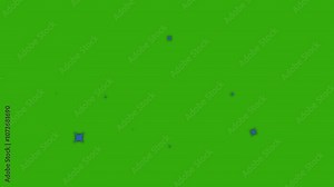 Star twinkling animation, blinking light effect on transparent background. Stars in the sky, starry night green background.