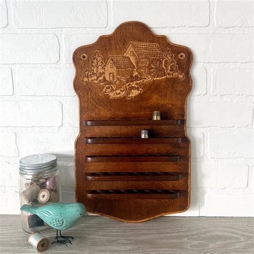 Vintage Thimble Holder, Thimble Display Shelf, Antique Thimble Shelf, Sewing Room Storage, Sewing Decor, Sewing Decor, Vintage Sewing Tools - Etsy