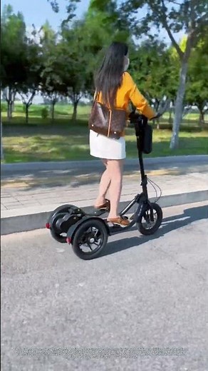 Rear double-wheel pedal assist trolley, foldable leisure commuter vehicle field test