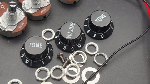 SAPHUE Wiring Harness Prewired/5-Way Switch/Jack 2T1V 500k Pots/for FD Replacement Guitar