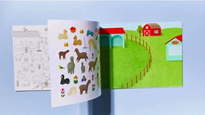 Cupkin Farm Animal Sticker Book Activity for Kids, Toddler Airplane Travel Essentials, 500+ Horse Stickers for Kids + 12 Scenes + 12 Coloring Book Pages, Cow Lover Children's Gift, Crafts Ages 2-8