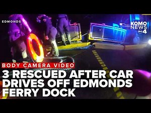 First responders pull people from water after car drives off Edmonds ferry dock