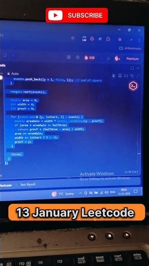 3453. Separate Squares I - LeetCode POTD 13 Jan Solution Java C++ Python JS Explained #shortsvideo
