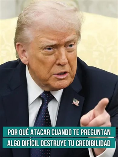 Por qué atacar cuando te preguntan algo difícil destruye tu credibilidad Una periodista le hace una pregunta incómoda a Donald Trump. En lugar de responder, decide atacar a quien pregunta. En ese momento la conversación deja de girar alrededor del tema y pasa a girar alrededor de su reacción. La audiencia ya no evalúa la pregunta, evalúa cómo maneja la presión. Algo parecido ocurre muchas veces en el trabajo. Una pregunta incómoda aparece y el impulso es defenderse, desviar o contraatacar. Pero 