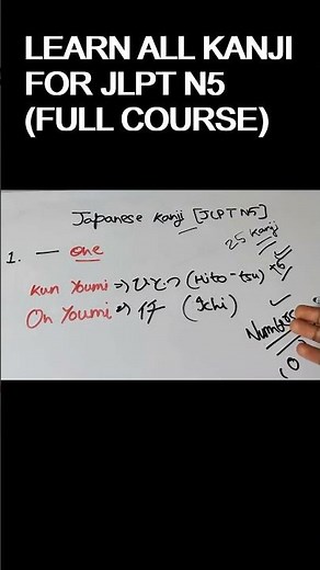 Learn ALL KANJI for JLPT N5 with Detailed Explaination and full Japanese Guide #jlptn5 #shorts