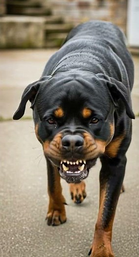 angry Rottweiler barking sound Watch this fierce guard dog in action #rottweiler #dogs #pets
