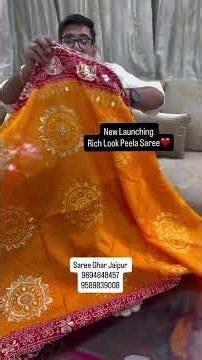 Pure Rajasthani Peela with Lappa Patti & Kacha Gota Work 😍