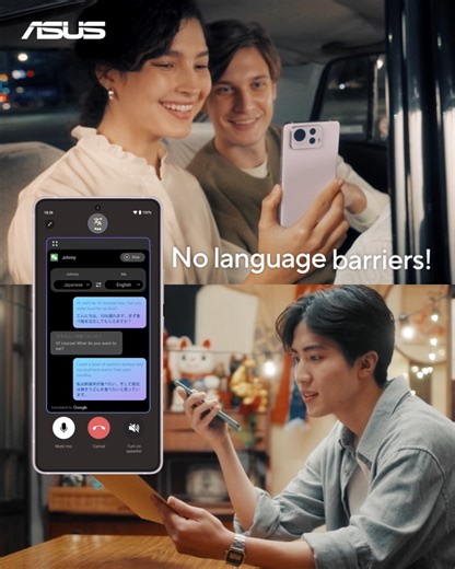 1.9K views · 52 reactions | Communicate seamlessly across languages with Zenfone 12 Ultra's AI Call Translator. Enjoy real-time translation during calls and even in third-party messaging apps. Connect with friends abroad in your native language for the most natural conversations ever. #Zenfone12Ultra #AISnapinStyle #StayConnected | ASUS | Facebook
