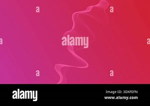 This animated background features an abstract visual composition with white waves flowing dynamically over a pink-to-magenta gradient background. The thin lines form an interlocking, curved pattern, creating a subtle effect of movement Stock Video Footage - Alamy