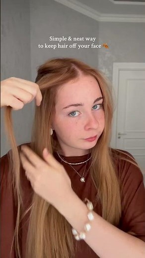 Cutest way to keep hair out of your face 💕 #hairtutorials #hairstyle #hair #beauty