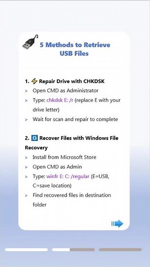 Recover Files from USB via CMD – Free & Beginner-Friendly!#cmd #cmdtricks #usb #filerecovery