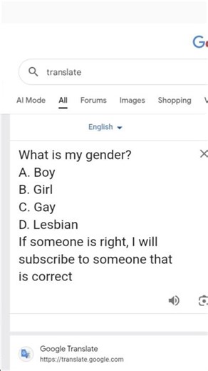 What is my gender?