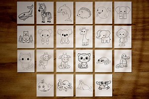 Animals Vol. 4 |animal Coloring Pages for Kids|printable Coloring Sheets|cute Animals|pdf Animal Coloring Book | Adorable Animals Printables - Etsy Australia