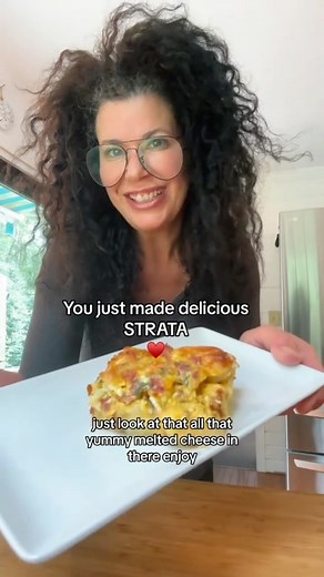 Iléna Tovia | Bread Casserole. Strata. #casserole #bread #strata #recipe #cooking | Instagram