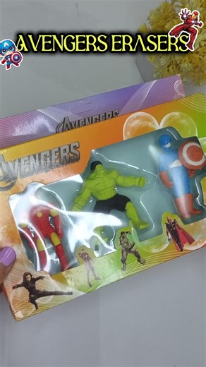 Avengers Erasers Unboxing✨#shorts#shortsfeed#stationery#haul#sanvisetia#eraser#unboxing#asmr