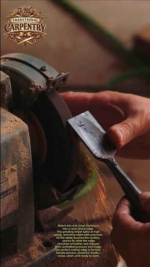 Sharpening Chisel Razor Sharp | Bench Grinder Power #woodworking #tools #DIY