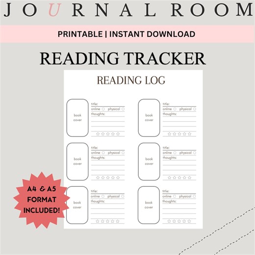 2026 Reading Log Printable: Book Tracker (A4/A5 PDF) - Etsy