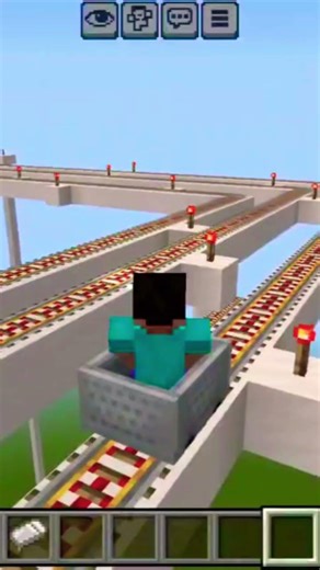🚆 Minecraft Longest Air Train Track Build! ☁️🔥I built a super long train track in the sky! 😱