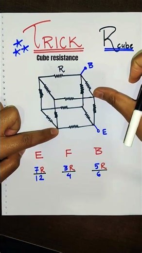 🌟Trick:-In 1 sec solve Cube resistance problems || Simple and fastest trick || #neet2026 #education