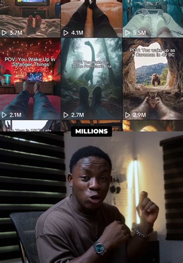 How to create Al POV videos🔥. Prompt framework: Create a 1 minutes generative hyper-realistic film for YouTube Shorts about A fully immersive POV-style video of (topic). The entire video should be shot from the first-person perspective, incorporating occasional fisheye lens shots to create visual depth and a more dramatic, immersive feel. The viewer should see the person’s hands and legs at intervals to reinforce the realism of the POV, this can be done as the fisheye view. Start the video with