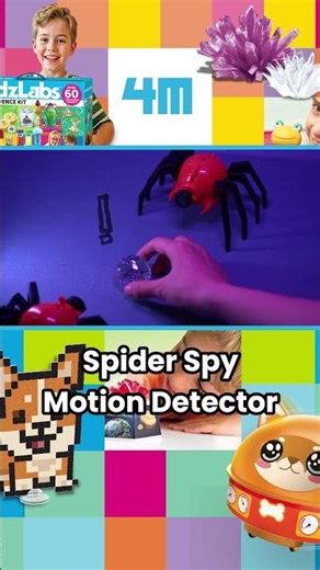 Spider Spy Motion Detector - Laser Beam Alarm & Maze! 🕷️🧲 | STEM Spy Kit Tutorial