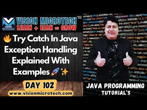 🔥 Try Catch In Java | Exception Handling Explained With Examples 🚀 ✨