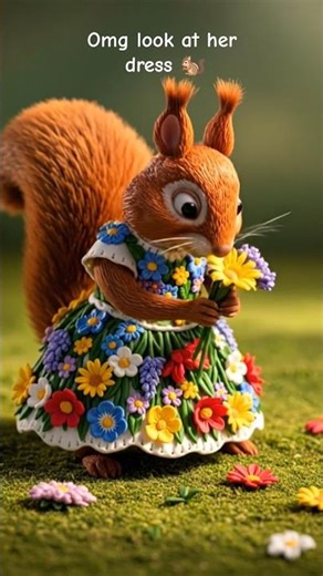 🐿 Cutest Squirrel You’ll See Today! 💐 | #cuteshorts #cuteanimals #squirrel