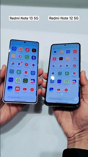 Redmi Note 13 5G Vs Redmi Note 12 5G side by side comparison #redminote13 #redminote13series #redmi