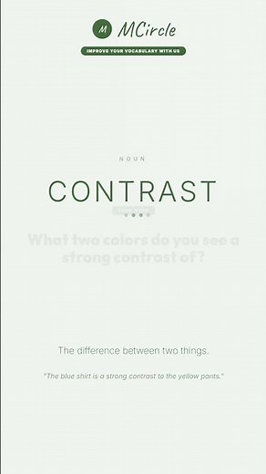 Learn English: What is Contrast? | Vocabulary Shorts