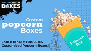 Custom Printed Popcorn Boxes |100% Free Shipping & Designing