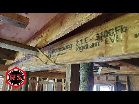 Installing laminated LVL beam