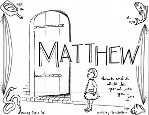 "Matthew" Bible Book Coloring Page - Ministry To Children