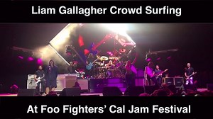 56K views · 868 reactions | After joining Foo Fighters on stage to cover The Beatles' "Come Together", Liam Gallagher made his way into the audience for a bit of crowd surfing. | Consequence | Facebook