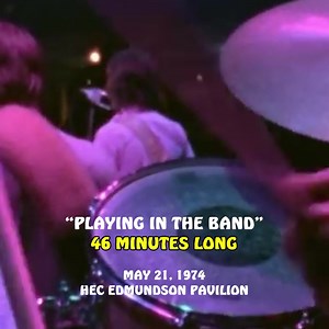 Sometimes the song simply must go on ⚡ The Dead loved to engulf fans in extended jams, the longest recorded song being “Playing in the Band” in Seattle, Washington in 1974. Enjoy some of the longest songs the band ever performed live and drop your favorites below 👇 | Grateful Dead