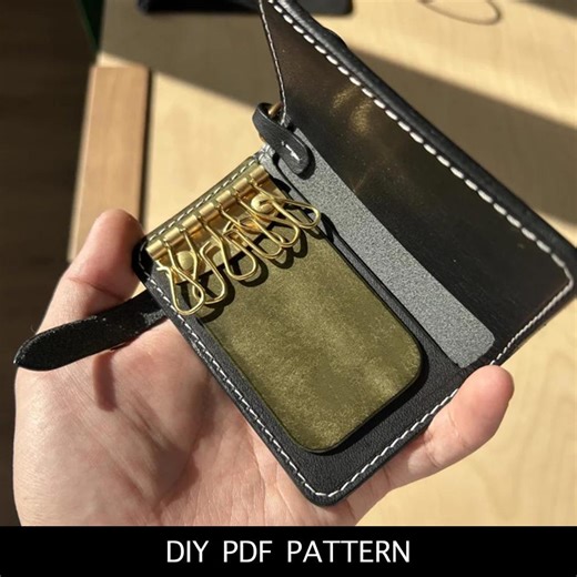 DIY Leather Sewing Small Accessories: Key Case (DIY PDF Pattern) - Etsy