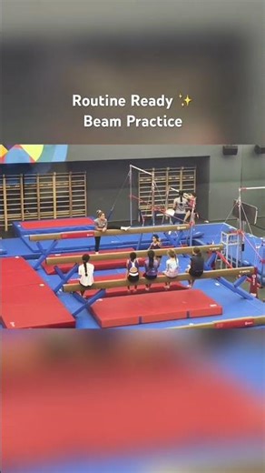 Amina Amer | Balance Beam Routine Practice ✨